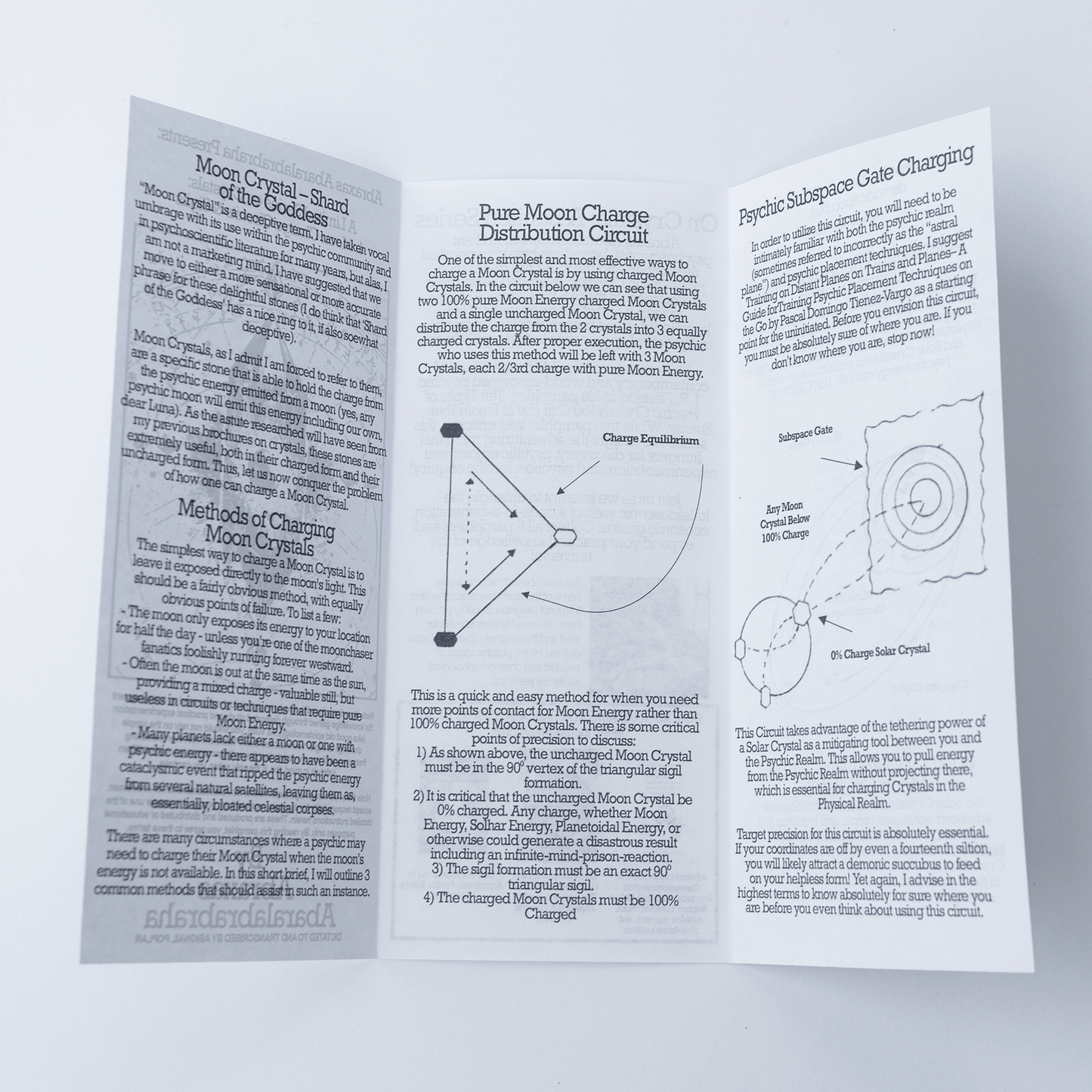 Pamphlets by Abraxas Abaralabrabraha