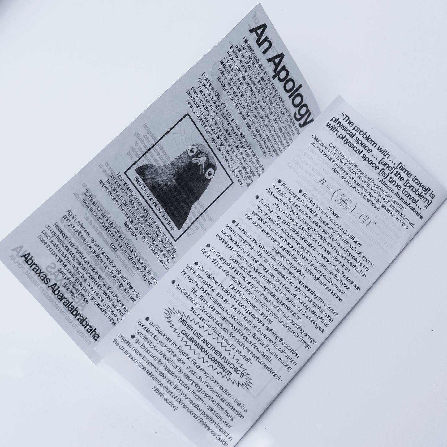 Pamphlets by Abraxas Abaralabrabraha