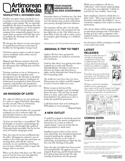 Artimorean Newsletters